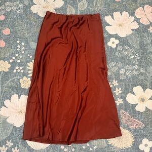 Elegant Rust Red Skirt